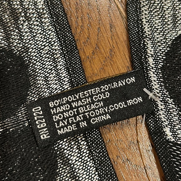 Accessory Street Black & Silver Scarf. NEW with tags. - Picture 14 of 16
